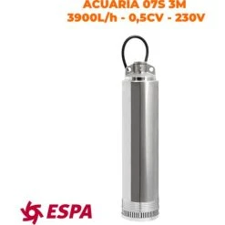 ESPA Pompe à Eau Submersible Pour L'approvisionnement En Eau ACUARIA 07S 3M - 3.900L/h - 35,5m Max.