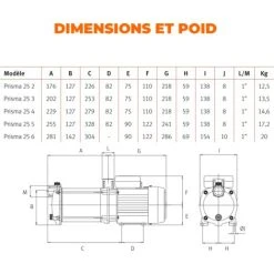 ESPA Pompe Centrifuge Multi-étage Horizontale Pour L'approvisionnement En Eau PRISMA 25 3M - 7.200L/h - 33m Max. - 230V 6 ESPA Pompe Centrifuge Multi-étage Horizontale Pour L'approvisionnement En Eau PRISMA 25 3M - 7.200L/h - 33m Max. - 230V -Feider Soldes 2022 36591642 3