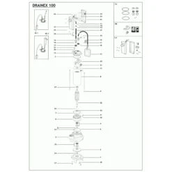 ESPA Pompe Submersible DRAINEX 100M A - 230V - 16,8L/h - 7m Max. -Feider Soldes 2022 36591737 4