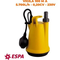 ESPA Pompe Portable Submersible Pour Les Eaux Usées VIGILA 100 M A - 5.700L/h - 5m Max. - 230V