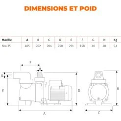 Pompe De Filtration Piscine ESPA - Modèle NOX 25 6M -Feider Soldes 2022 36767070 3