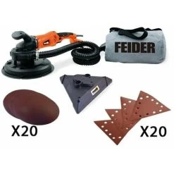 FEIDER Electroportatif Ponceuse 1200 W - Abrasifs 20+20 FP1200P-AB